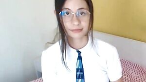 Sweetest Little Schoolgirl Nerd... Fucked in the Ass!