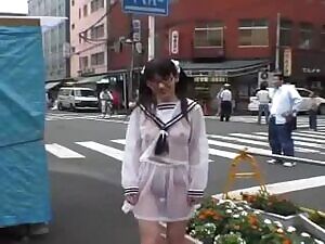 Walking around the street bottomless!