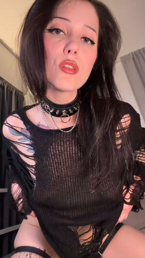Leashed Women Collar Collared Goth Puffy
