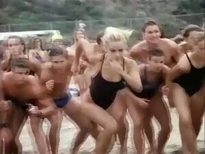 The first of many times Pamela Anderson would run along the beach in slow-motion on Baywatch.