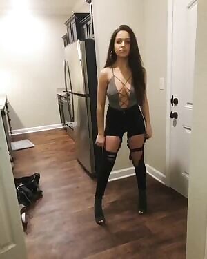 Flaunting her hard nips