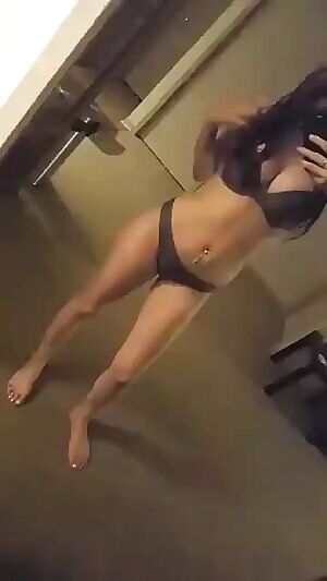 Bikini girl tries the the titty drop