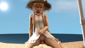 Marie Rose on the beach