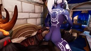 Reverse Cowgirl on the cow:)