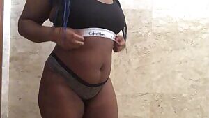 Feeling naughty up against this wall