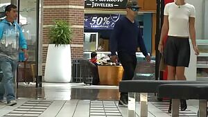 Bouncy and Braless at the mall