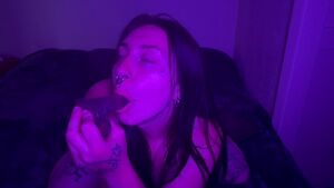 Chubby Girls Deepthroat Drool Drooling Huge Dildo