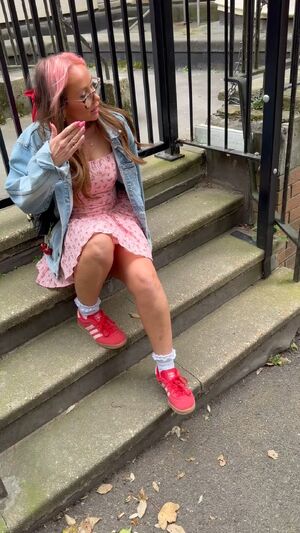 Public Flashing Ankle Socks Butt Plug