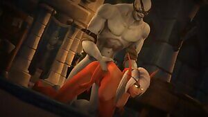 Blood Elf gets pounded,