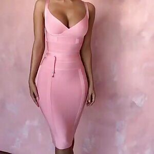 Tight pink dress