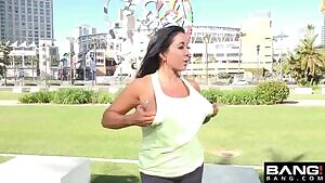 GILF Simone Garza Flashes in San Diego