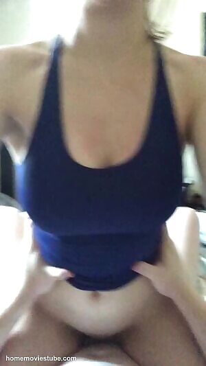 Her perfect tits drop.