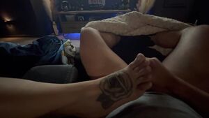 White Toes BareFootMilf Cum On Feet