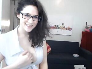 Hot chick with glasses