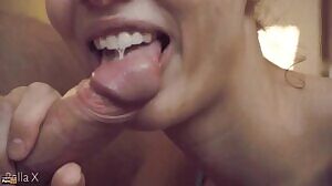 I love to make him go crazy with my warm wet tongue!