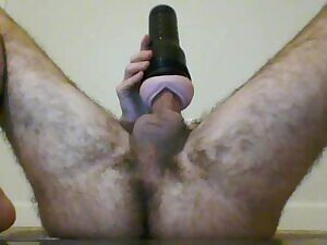 Laying on my back and using my Fleshlight