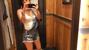 Asa Akira Trying On Clothes and Jerks Off