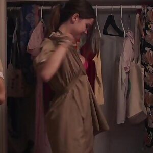 Maia Mitchell changing in Never Goin' Back