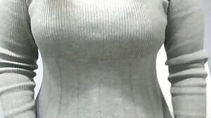 Waiting for the sitter to arrive. Needed to sneak away to give them a much need nipple pinch and squeeze. What would you do with them?