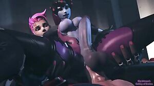 Lewd of the game: Zarya penetrating Widowmaker hard!