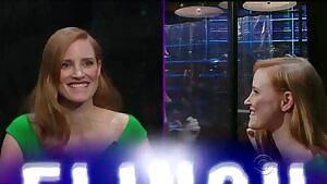 Jessica Chastain lowkey enjoying getting cummed on in front of a crowd