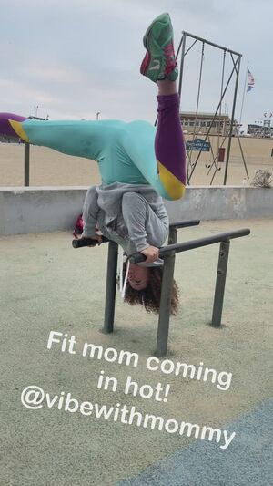 Fit mom showing off at the beach gym! [f] milf