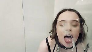 Baby faced Australian cum eater Little Luna. Pornhub video link in comments.