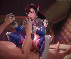 Holding D.Va's hands