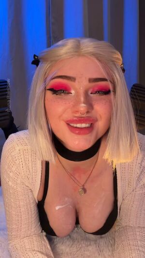 Tongue Out Ahegao Bimbo Cum In Mouth