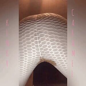 Smelly Accident In White Spandex Leggings