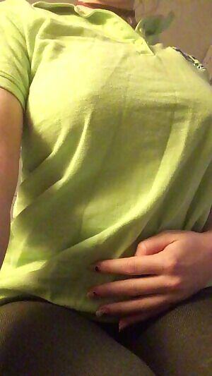 Since you all were so welcoming after my first post, I'm back :) tried on my work shirt without a bra, think its a lil bit too distracting...