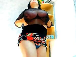 approaching huge tits