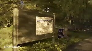 China Women Walk Nude Street City Public Night Amateur Exhibitionist