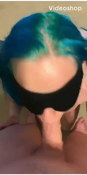 Blue pig tails make for a good time.