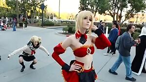 luckylai_ as Himiko Toga and kqueentsun as Maid Mordred