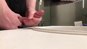 Jerking off in the bathroom