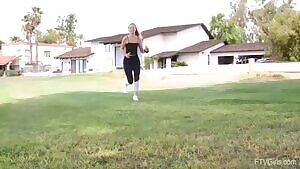 Mandy Pees In A Field