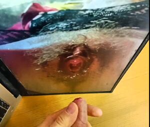 Foreskin Cock Cum Cumshot Hairy Pussy