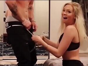 Jordyn Jones is always eager and happy when shes on her knees about to blow someone