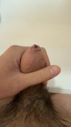 Tight Foreskin (Phimosis) Cumshot Masturbating