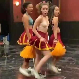 Jaz Sinclar, Kiernan Shipka and Jasmine Vega - Practising for Chilling Adventures of Sabrina