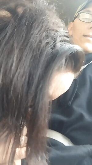 We had to pull over because she wanted to suck my cock