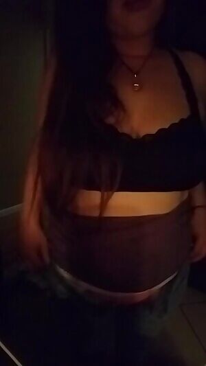 I can't tink of a better time to do my fist titty drop then when my hubby and his friends are in the other room 20 feet away