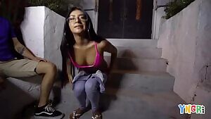 Late night fuck on the driveway