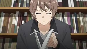Bunny Girl Senpai in the library, but more daring