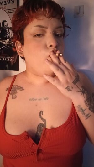 On/Off Smoking Tattoo Tattooed Titty Drop