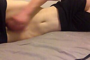 Forcing the cum out of my cock