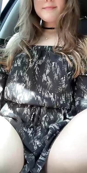 Showing tits and spreading lips