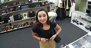 Karlee Grey Flashing In A Store
