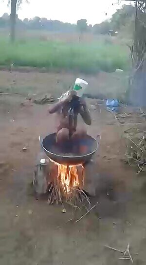 One kid, slightly toasted